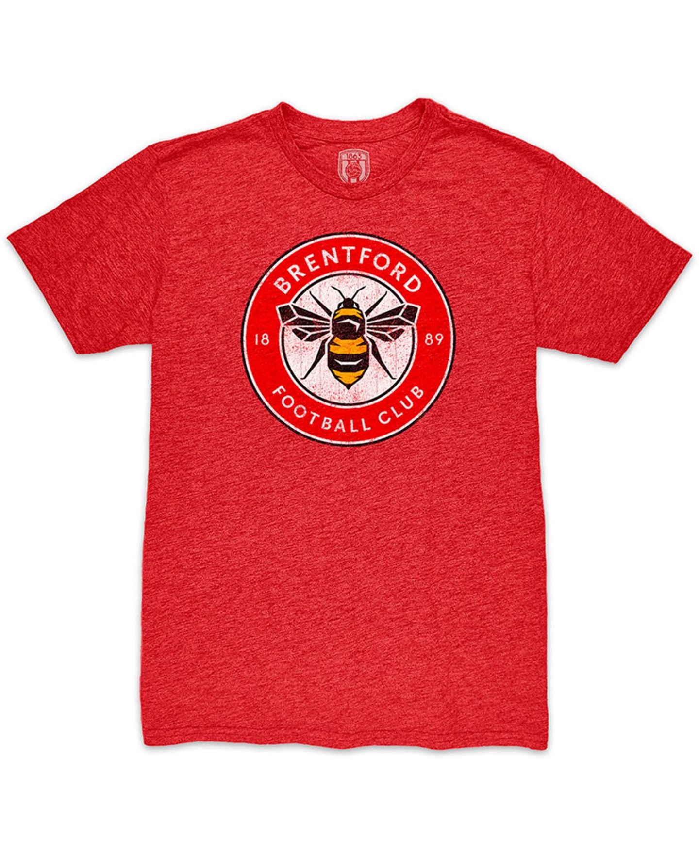 Мужская футболка 1863FC Red Brentford FC Color Crest Mock Twist Tri-Blend — фото 2