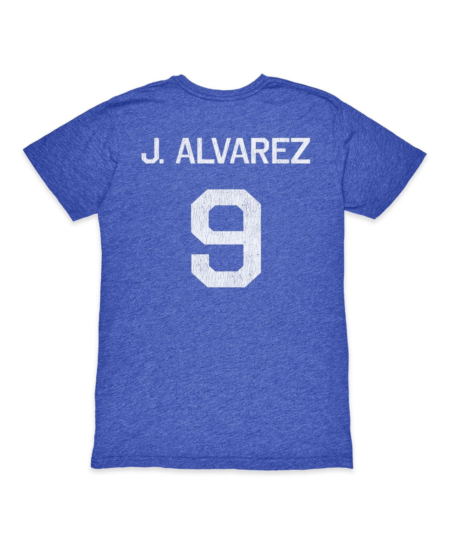 Мужская футболка 1863FC Julián Álvarez Blue Argentina National Team Retro Name & Number Tri-Blend — фото 3