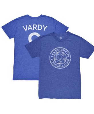 Men's Jamie Vardy Blue Leicester City Player Vintage Twisted Slub Tri-Blend T-Shirt