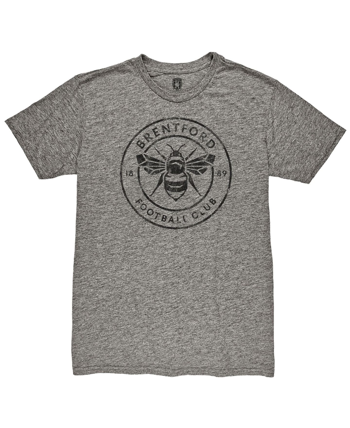 Мужская футболка 1863FC Heather Gray Brentford FC Mono Badge Vintage Tri-Blend — фото 2