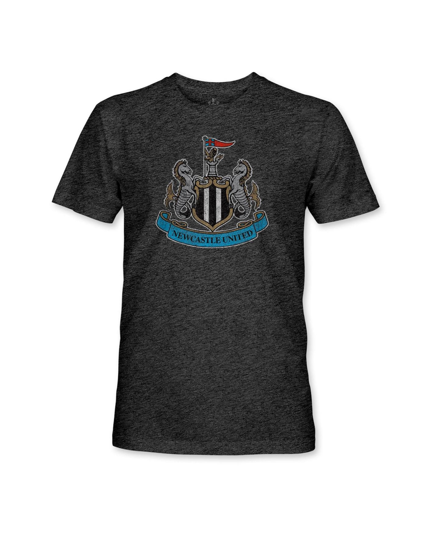 Мужская футболка 1863FC Black Newcastle United Color Badge Vintage Tri-Blend — фото 2