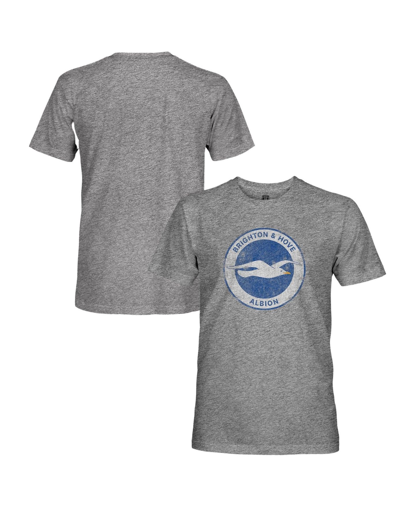 Мужская футболка 1863FC Heather Gray Brighton and Hove Albion Color Badge Vintage Tri-Blend — фото 1