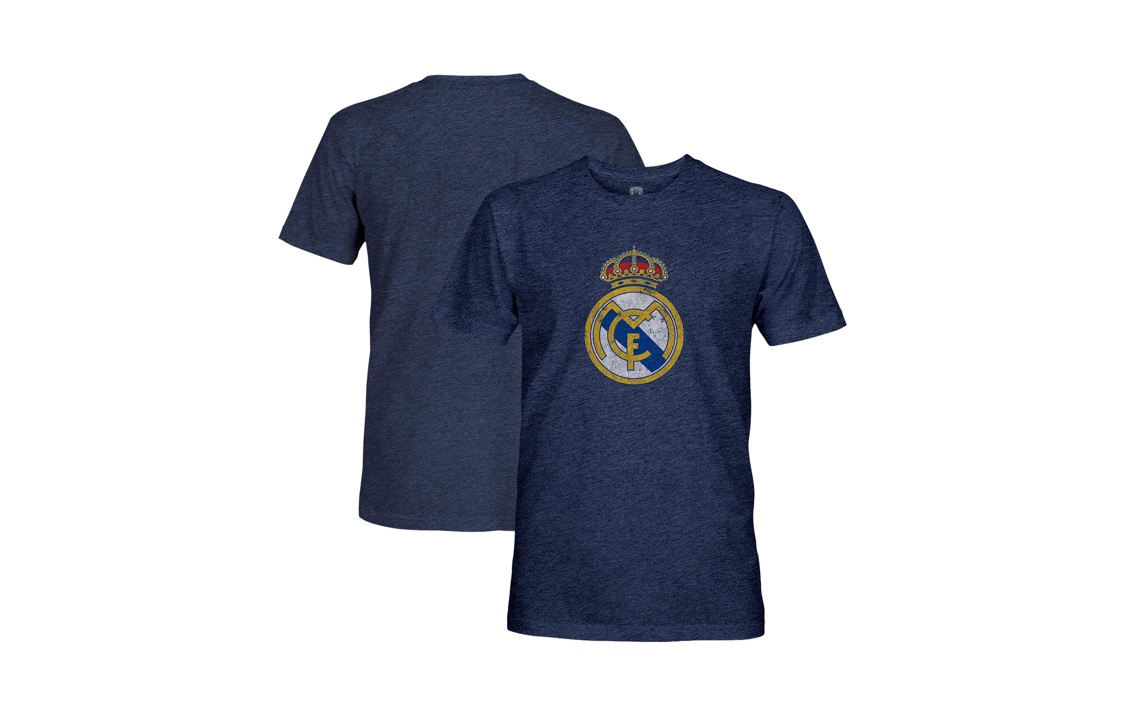 1863FC Men's Navy Real Madrid Color Badge Tri-Blend T-Shirt