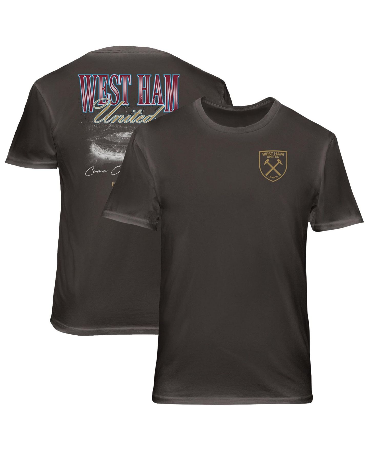 Мужская футболка 1863FC Gray West Ham United Wordmark Cotton — фото 1