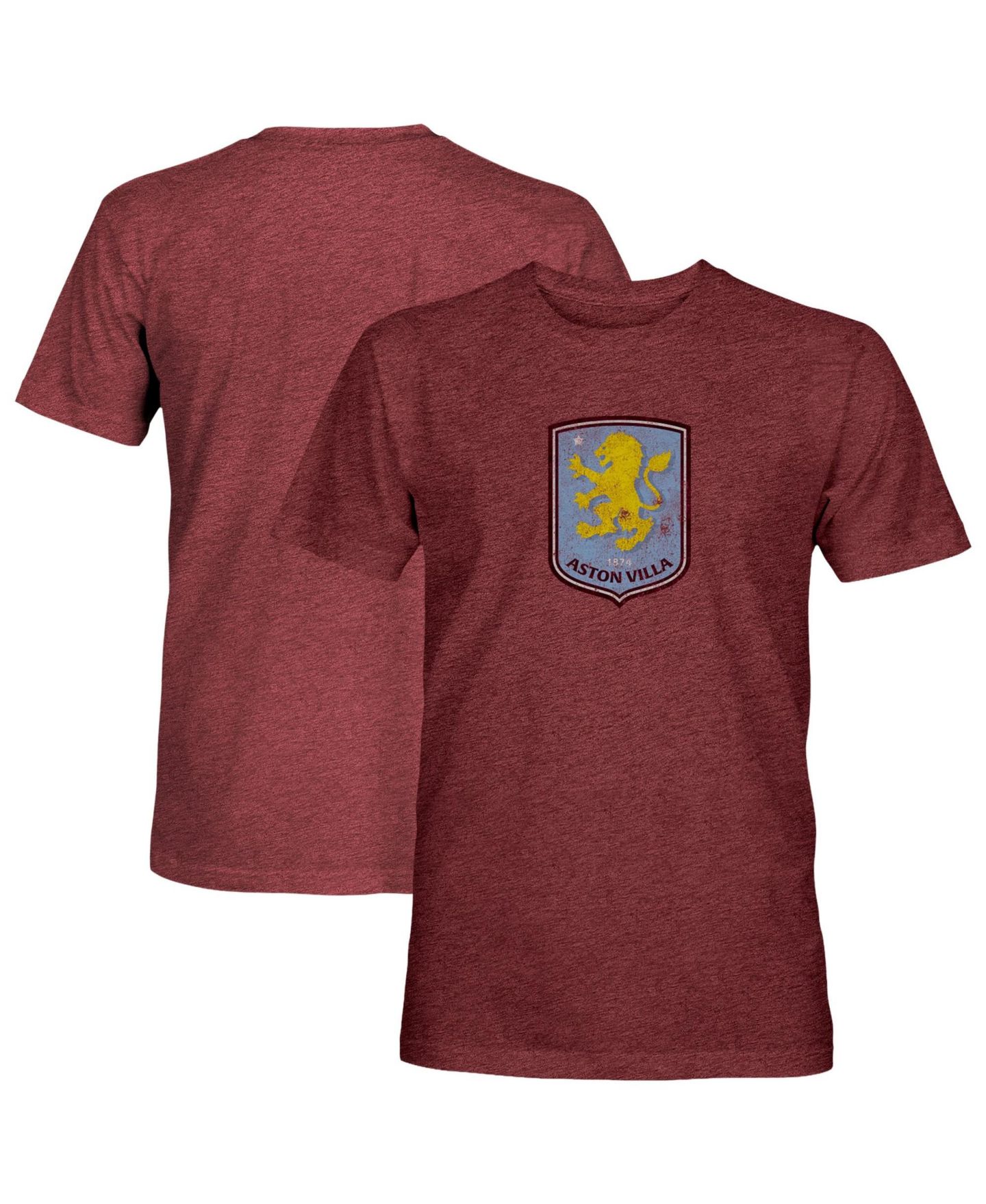 Мужская футболка 1863FC Maroon Aston Villa Color Badge Tri-Blend — фото 1