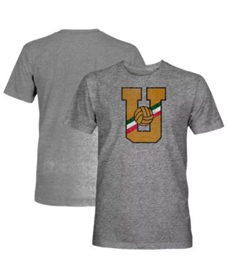 Men's Gray Pumas Color Badge Vintage Tri-Blend T-Shirt