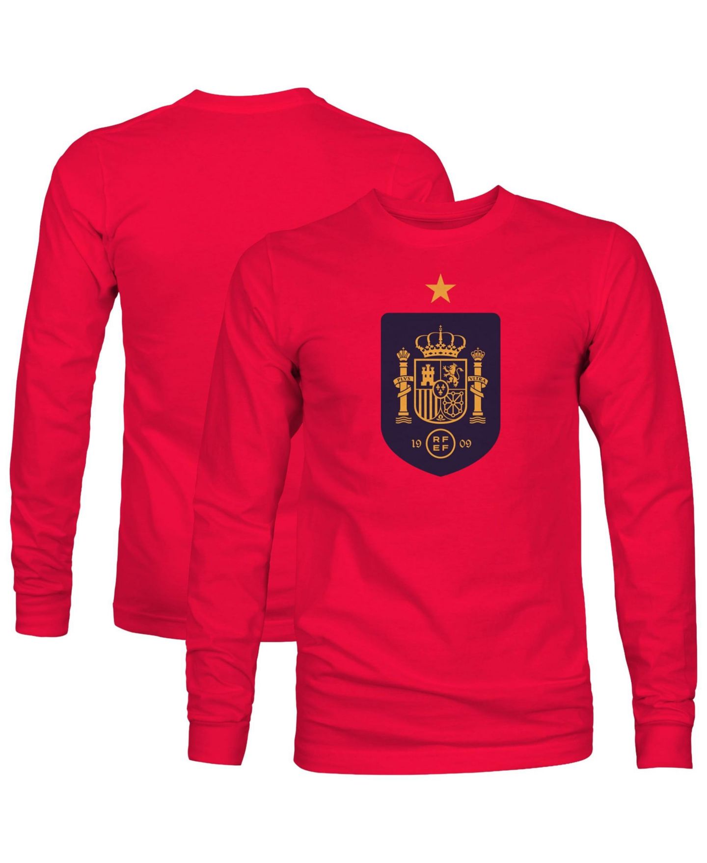 Мужская футболка 1863FC Red Spain National Team Color Badge Long-Sleeve — фото 1
