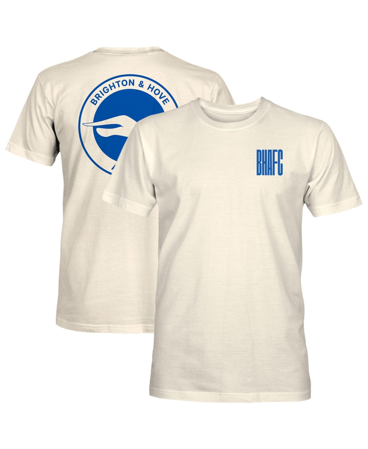 1863FC Men's Cream Brighton and Hove Albion Big Logo Heavyweight T-Shirt - Cream