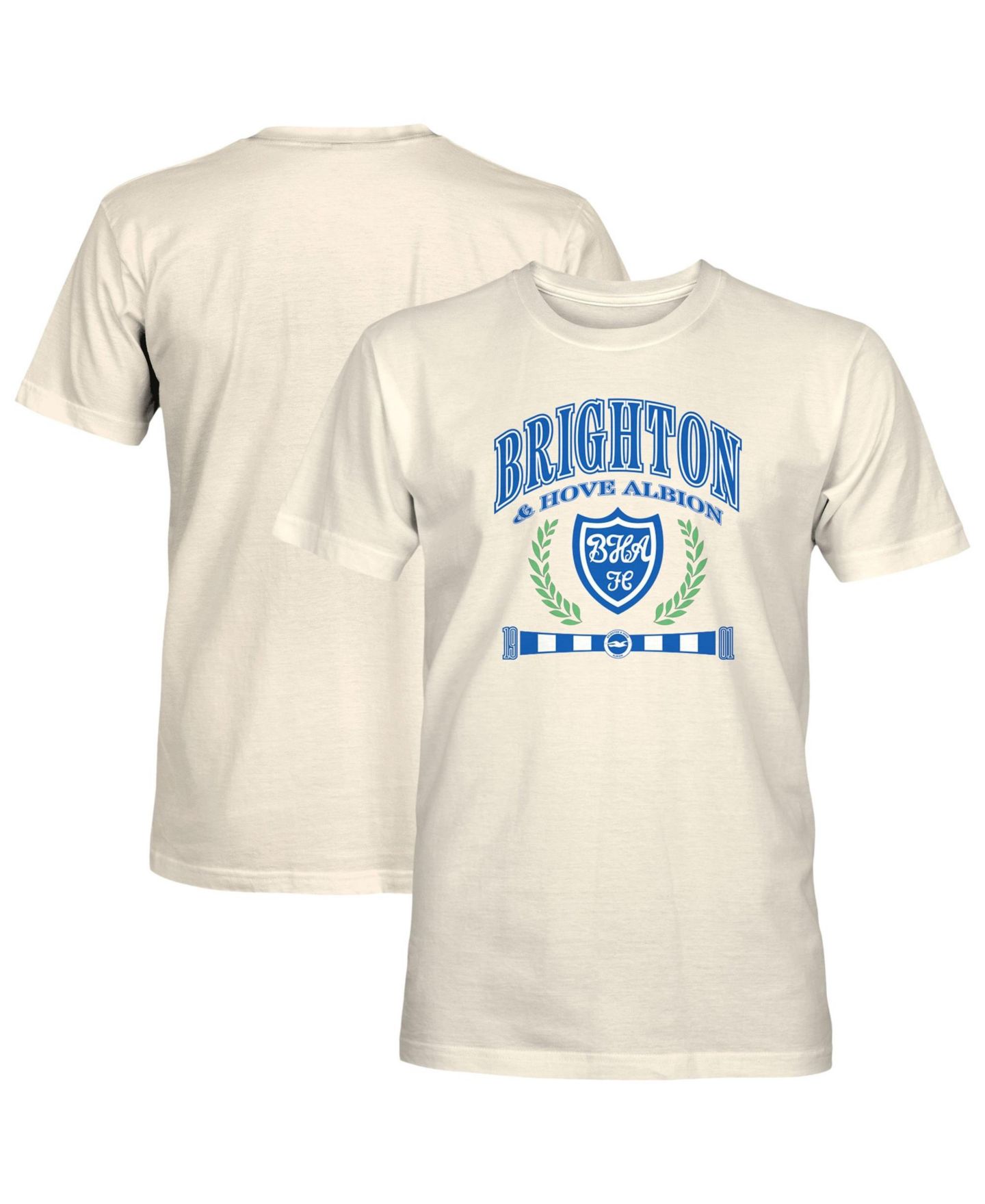 Мужская футболка 1863FC Cream Brighton and Hove Albion Retro Stripes — фото 1