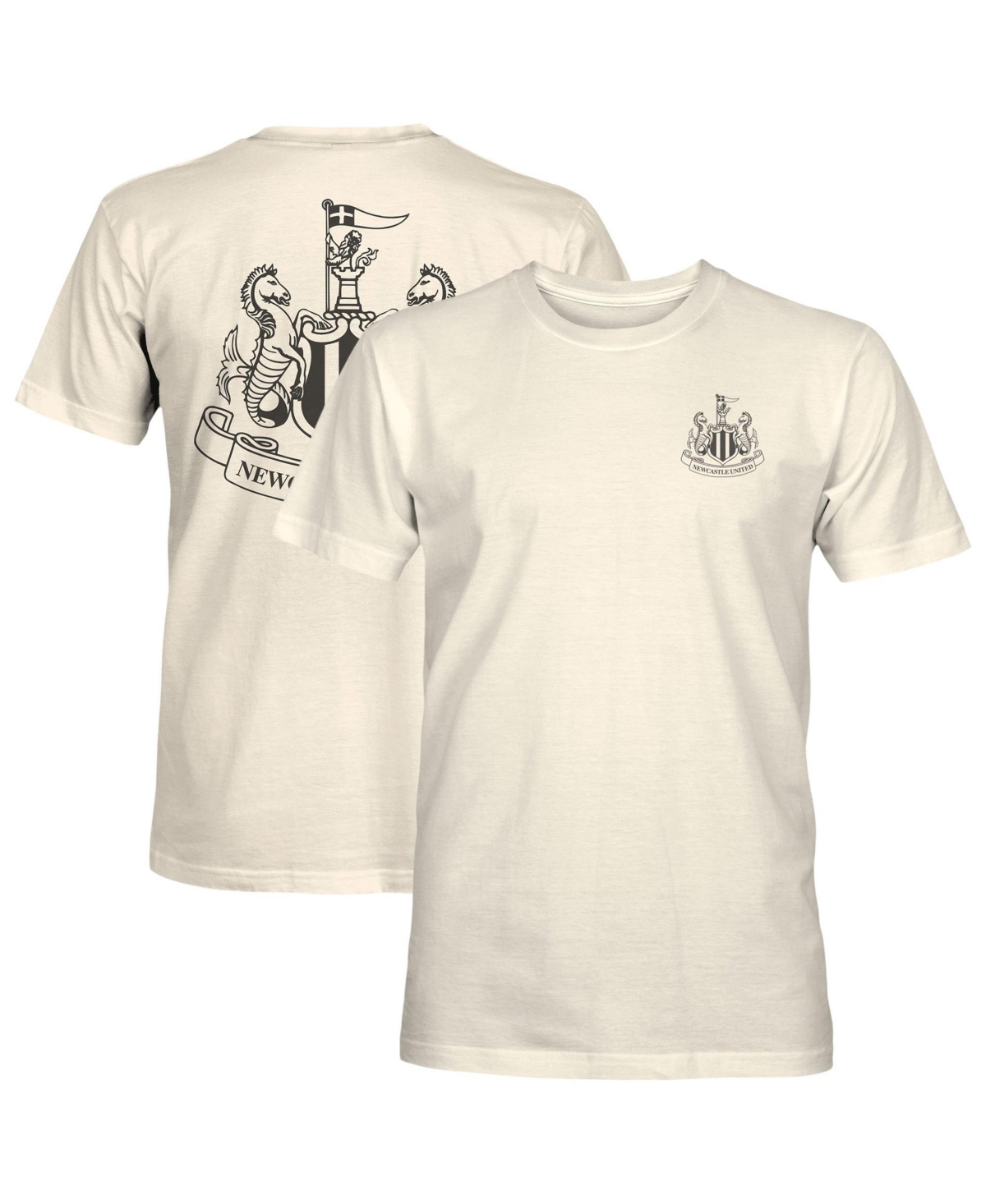 1863FC Men's Cream Newcastle United Big Logo Heavyweight T-Shirt - Cream