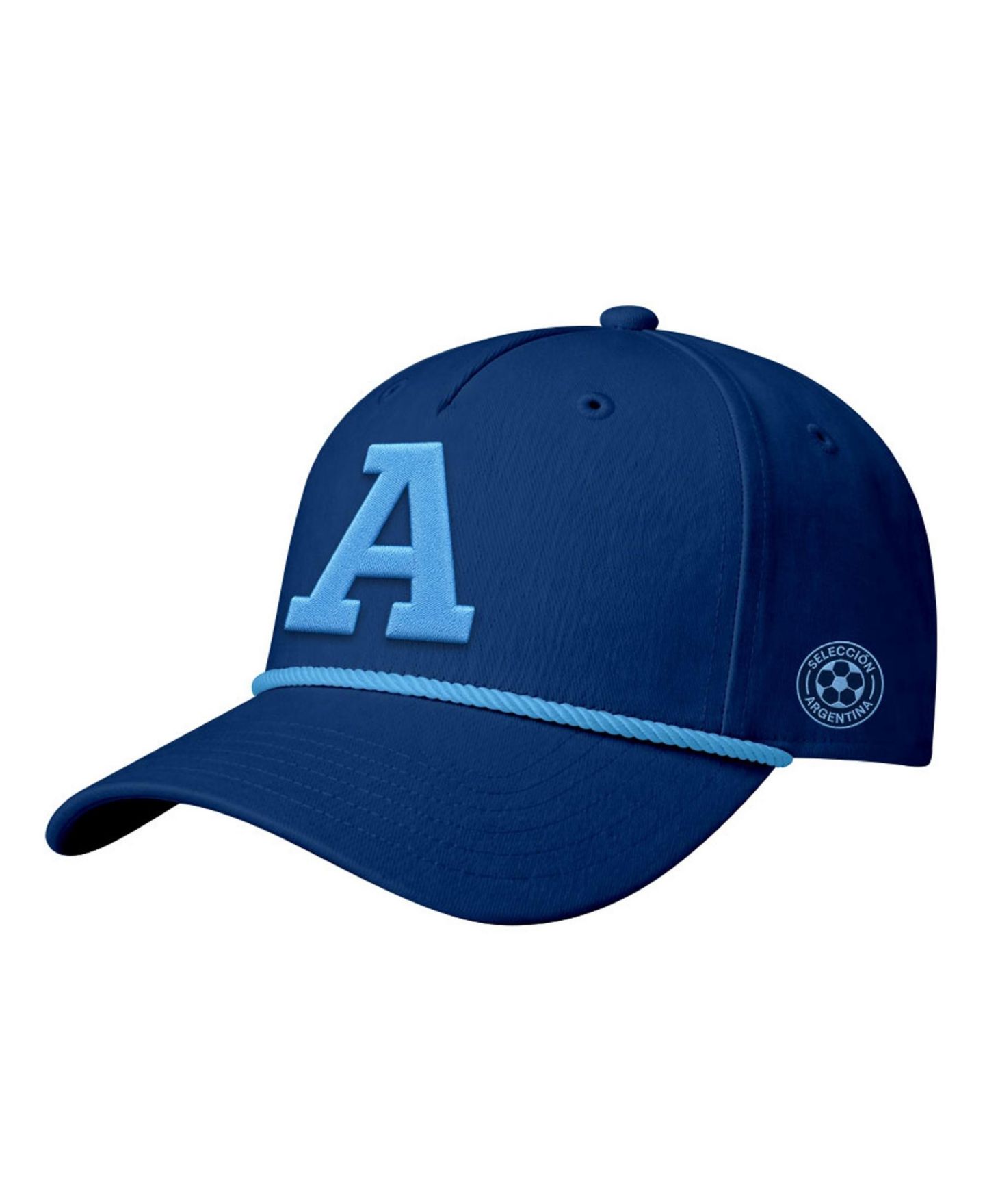 Мужская кепка 1863FC Navy Argentina National Team Monogram Relief Adjustable Hat — фото 1