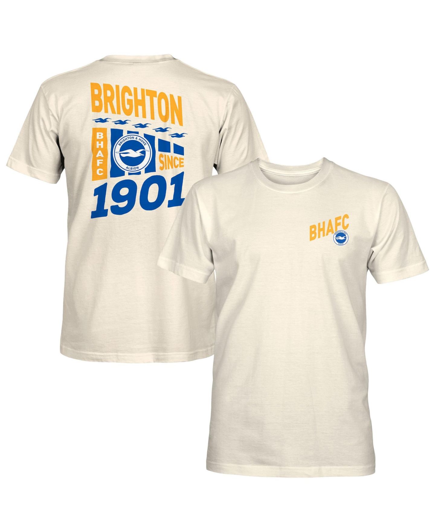 Мужская футболка 1863FC Cream Brighton and Hove Albion Diagonal Pennant — фото 1