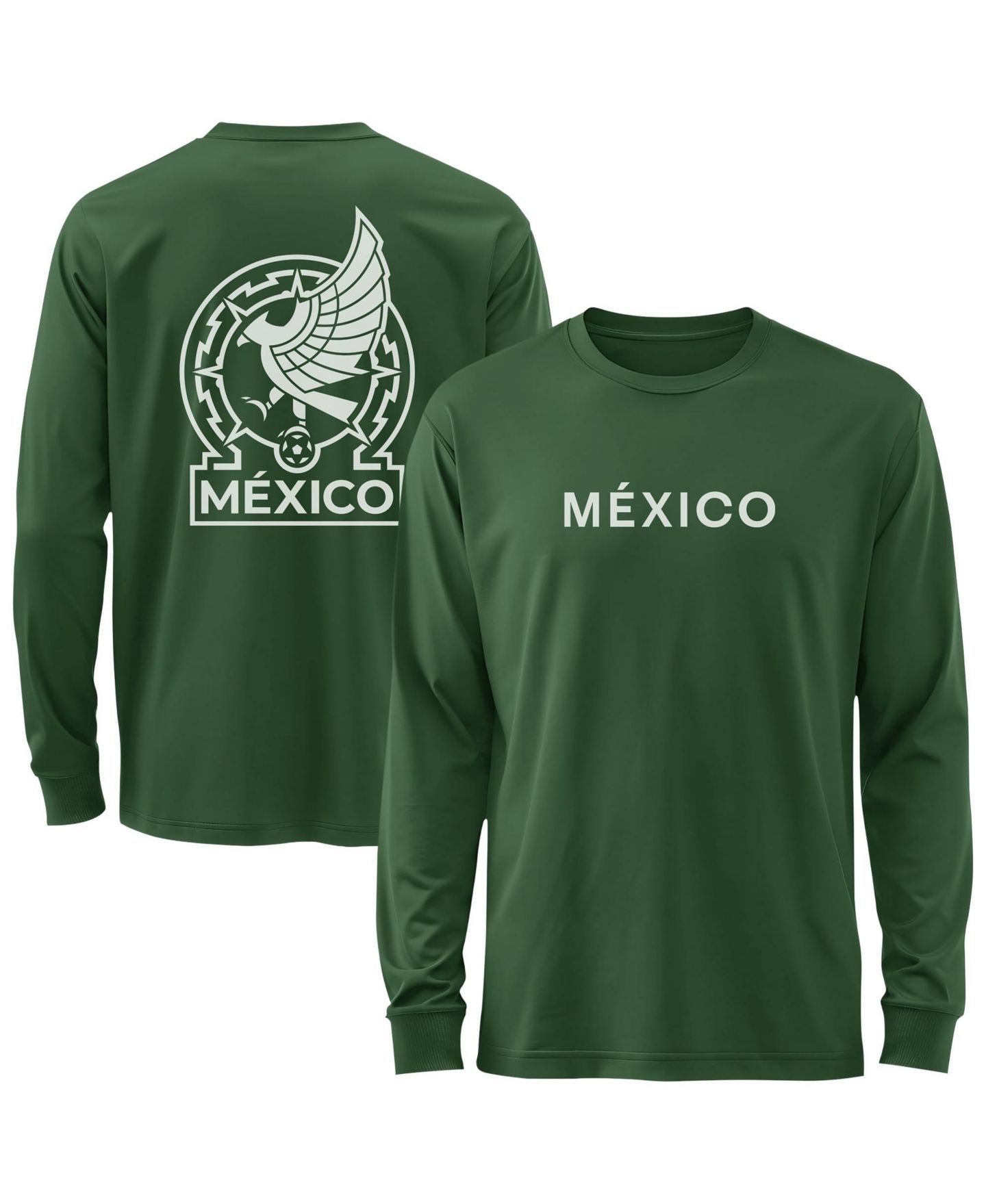 Мужская футболка 1863FC Green Mexico National Team Mono Badge Wordmark Long-Sleeve — фото 1