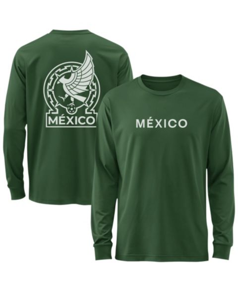 Мужская футболка 1863FC Green Mexico National Team Mono Badge Wordmark Long-Sleeve