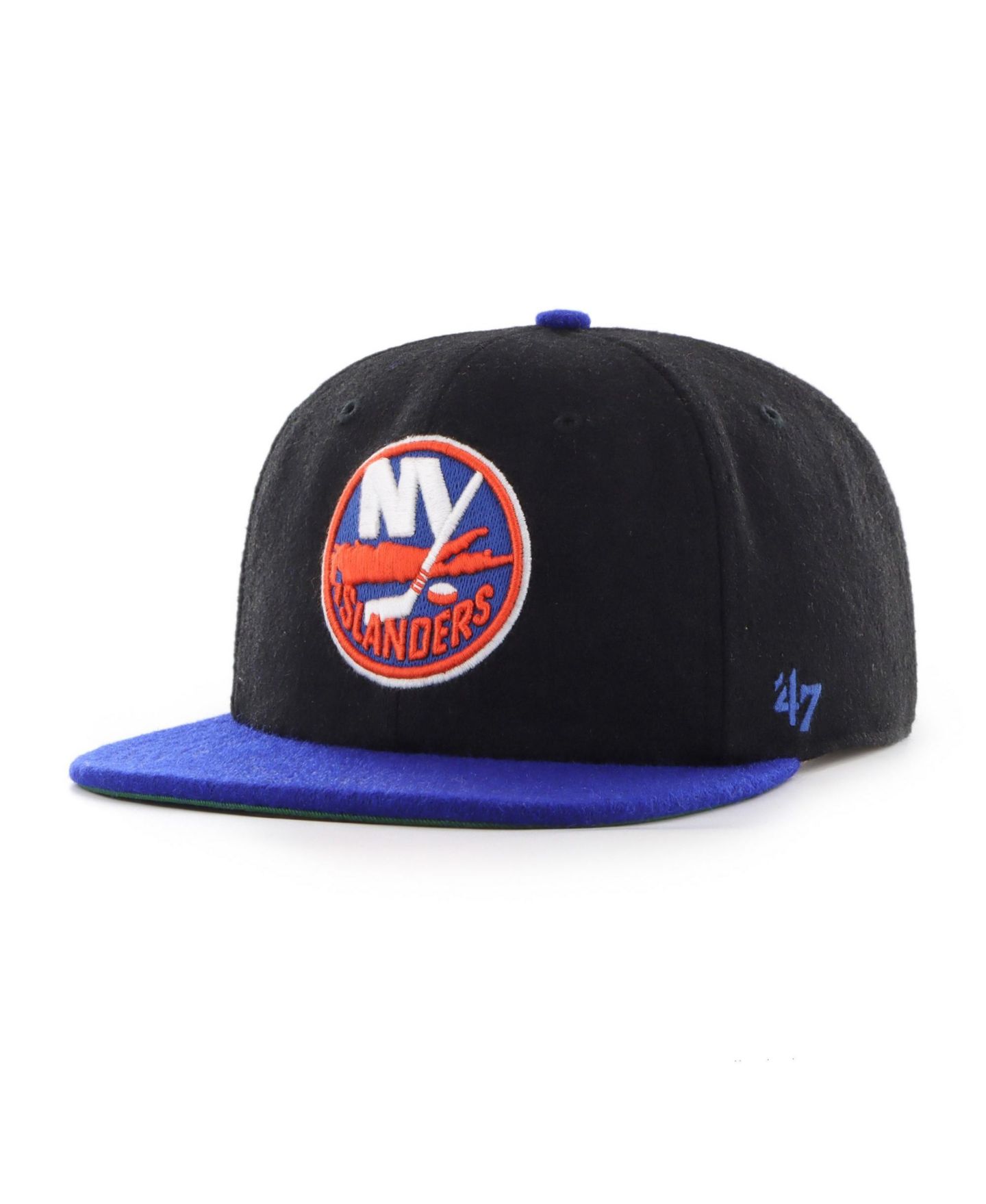 Мужская кепка '47 Brand Black/Royal New York Islanders Aldrich 2-Tone Captain Adjustable Hat — фото 2