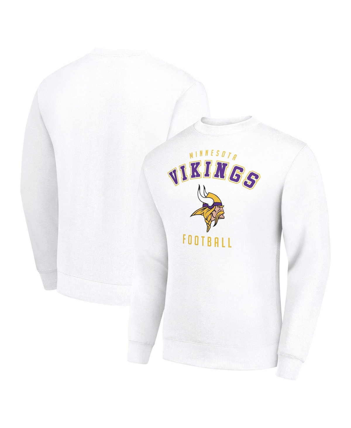 Starter Men's White Minnesota Vikings Team Logo Pullover Sweatshirt - White