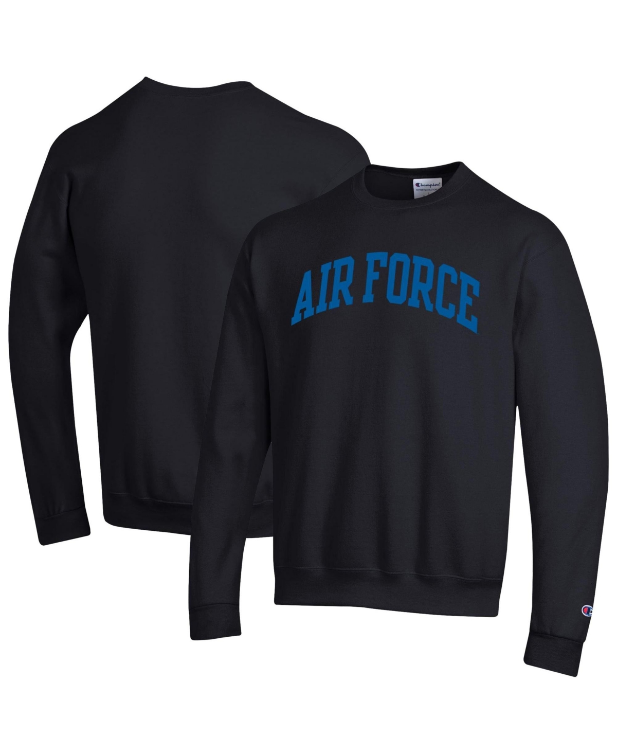 Champion Men's Black Air Force Falcons Basic Arch Fleece Pullover Sweatshirt - Black