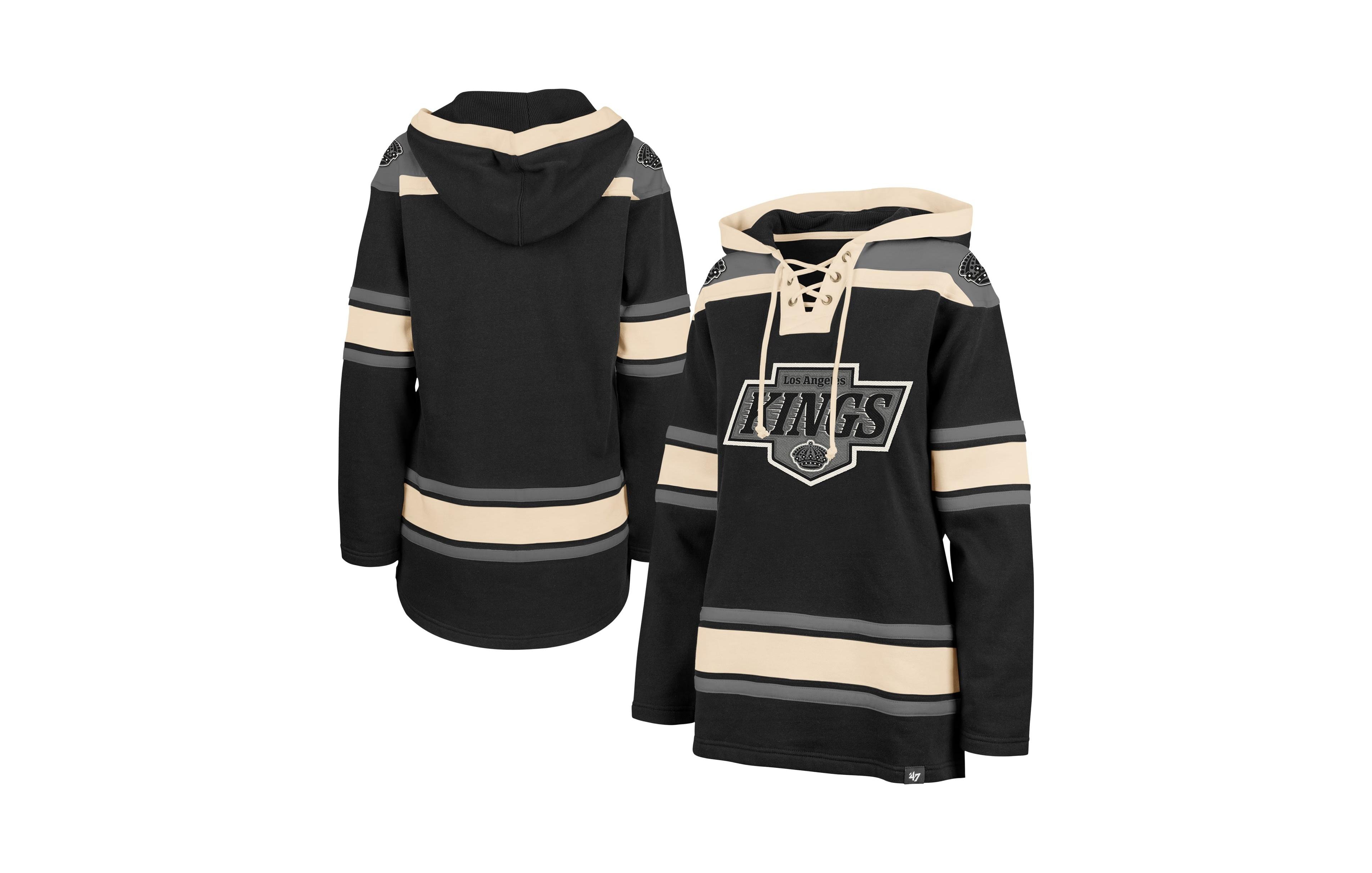 '47 Brand Women's Black Los Angeles Kings Superior Lacer Pullover Hoodie
