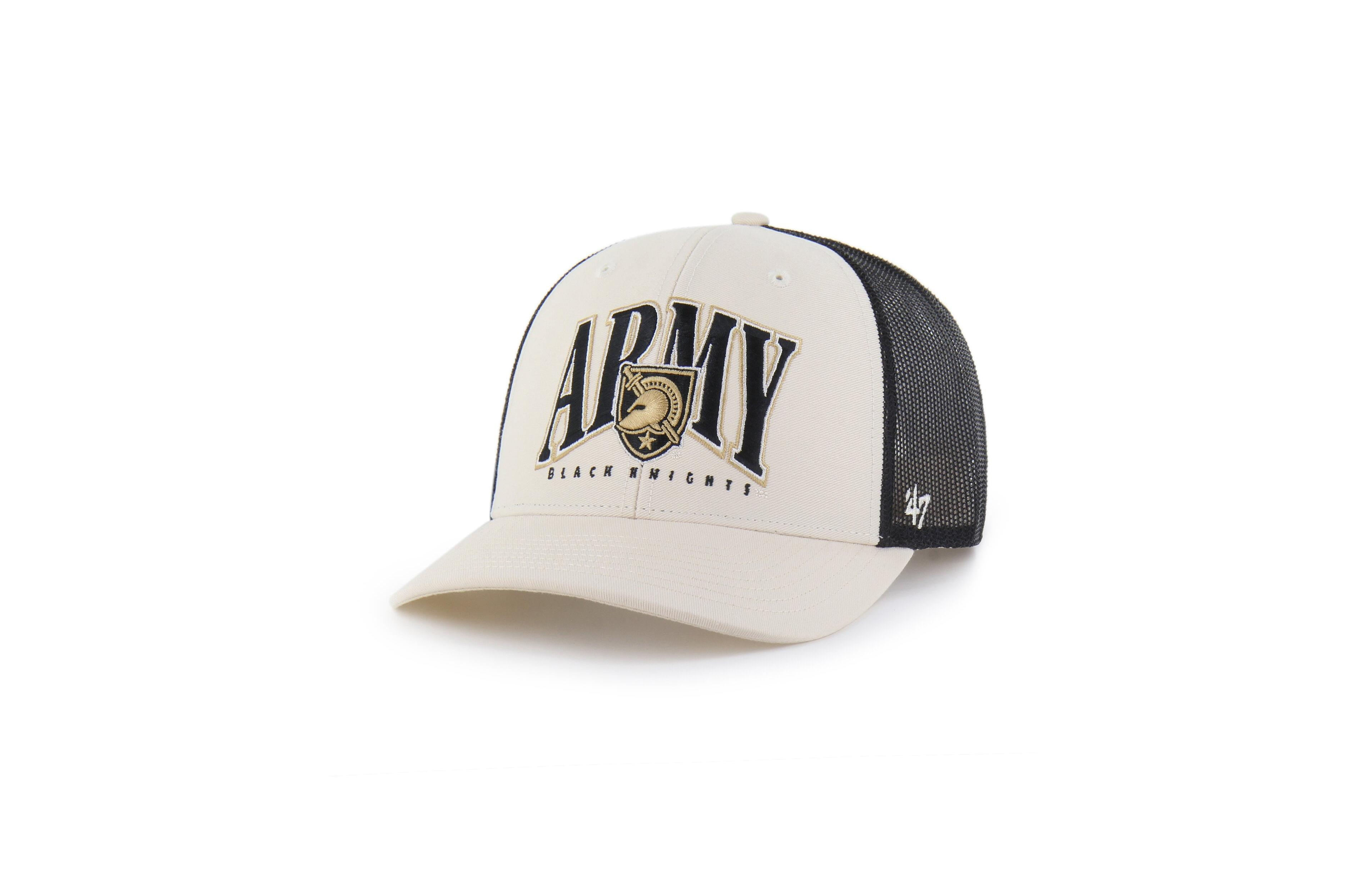 '47 Brand Men's Natural/Black Army Black Knights Drawbridge Trucker Adjustable Hat