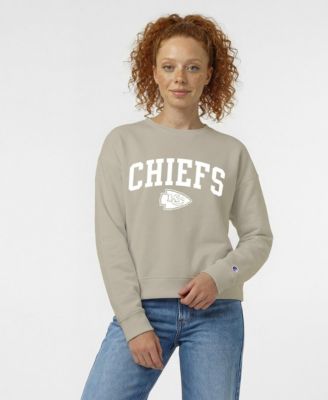 Women's Light Brown Kansas City Chiefs Powerblend Cocoa Butter Fleece Sweatshirt