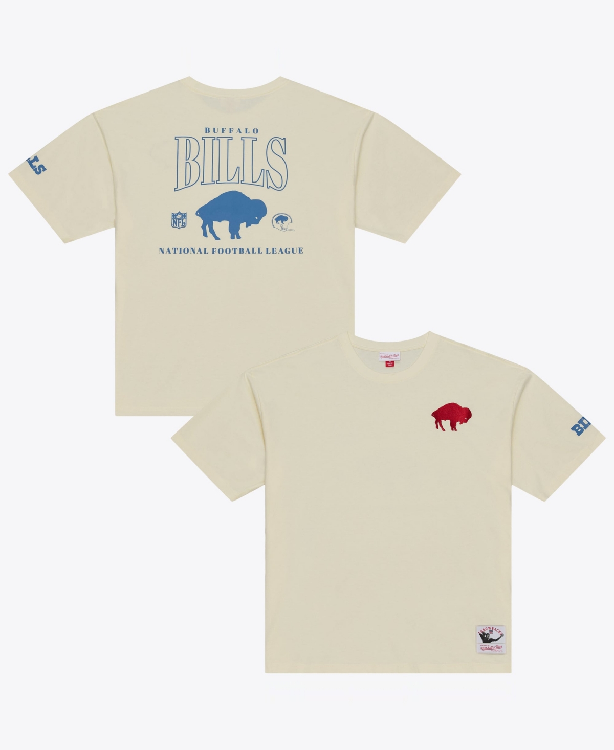 Mitchell & Ness Men's Cream Buffalo Bills Oversized Heritage Hues T-Shirt - Cream
