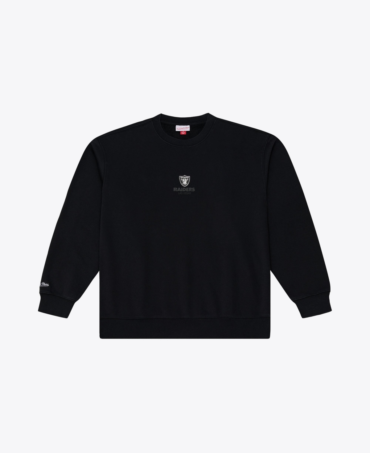 Mitchell & Ness Men's Black Las Vegas Raiders Core Essentials Micro Logo Fleece Sweatshirt - Black