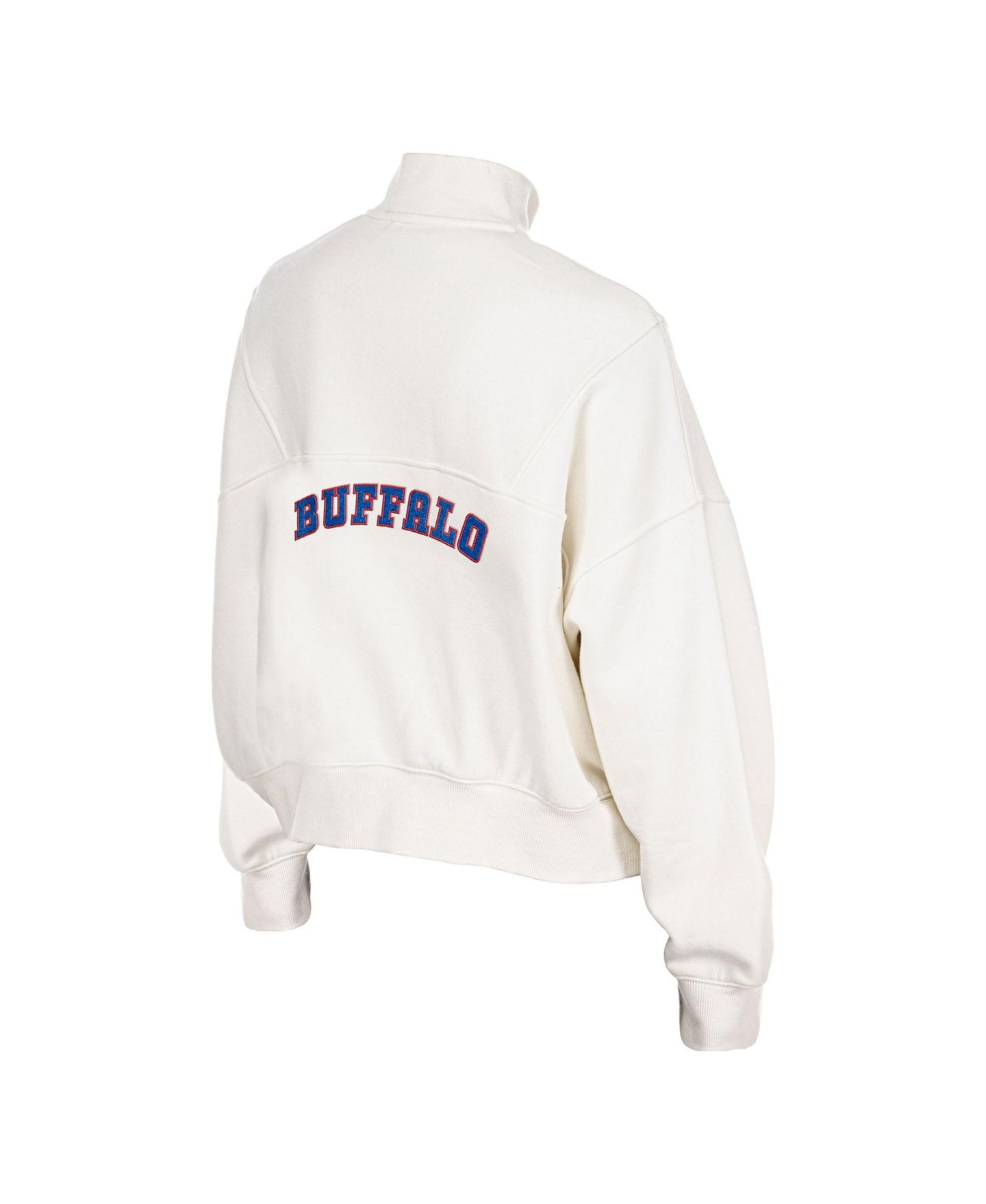 Женский свитер New Era Cream Buffalo Bills Academic Quarter-Zip Pullover — фото 4