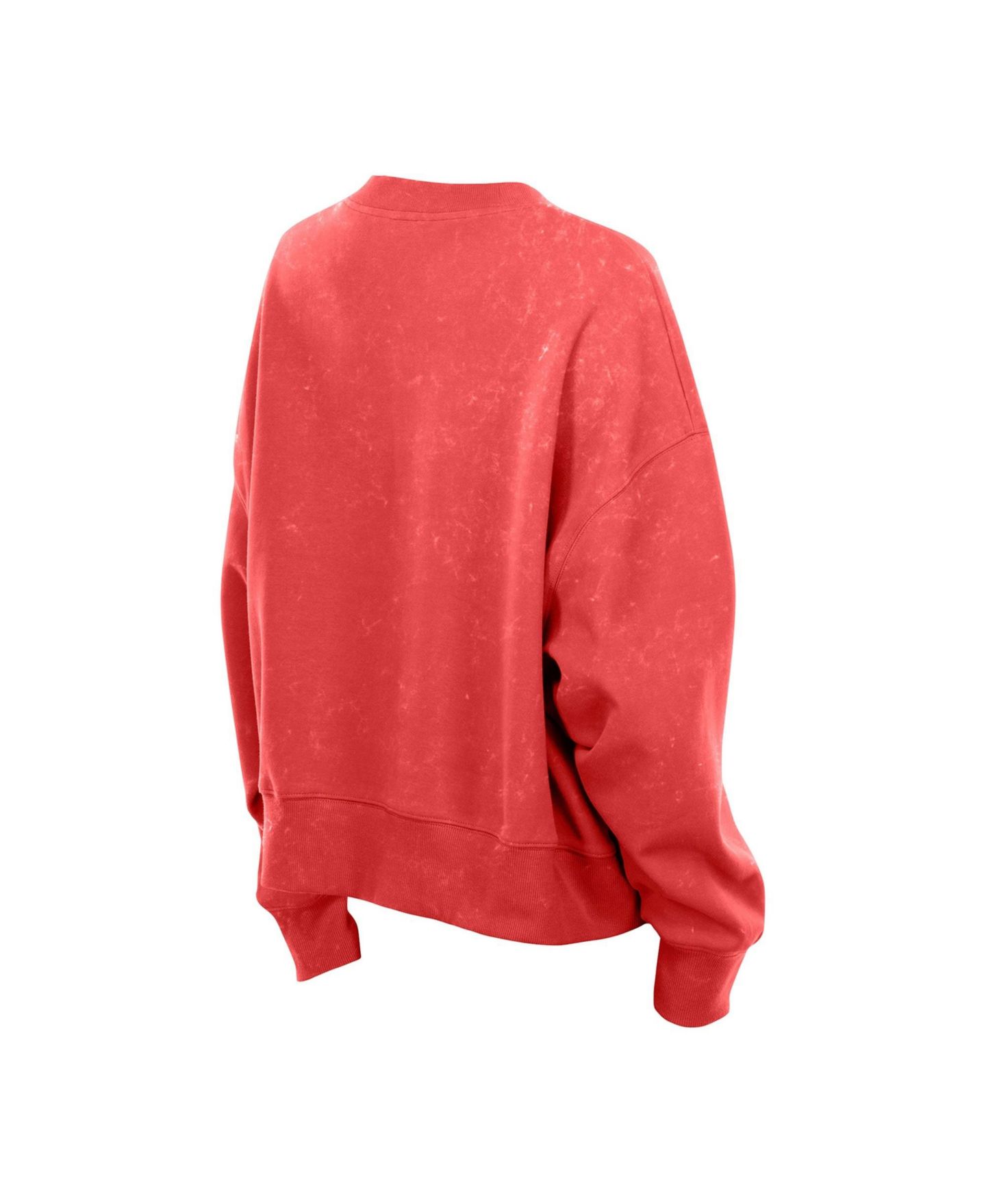 Женская толстовка New Era Scarlet San Francisco 49ers Throwback Mineral Wash Boxy Fleece Crewneck — фото 7