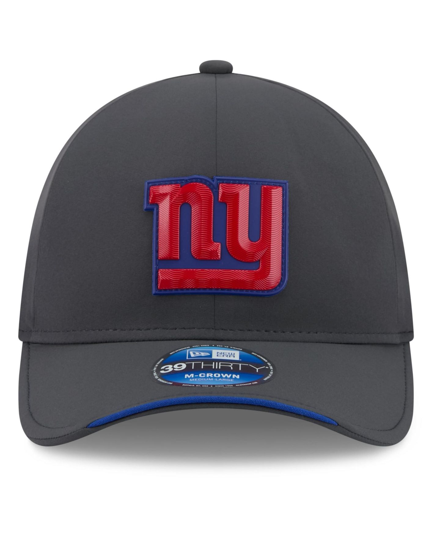 Мужской головной убор New Era Charcoal New York Giants 2026 Sideline Cold Weather 39THIRTY M-Crown Stretch Hat — фото 2