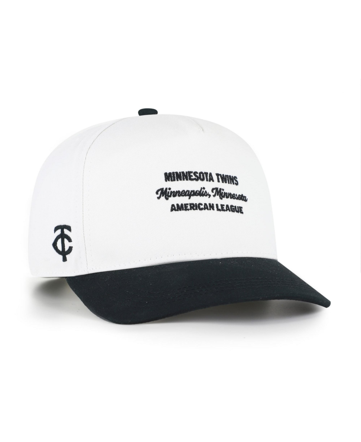'47 Brand Men's White/Black Minnesota Twins Contemporary Two-Tone Hitch Adjustable Hat - White, Black