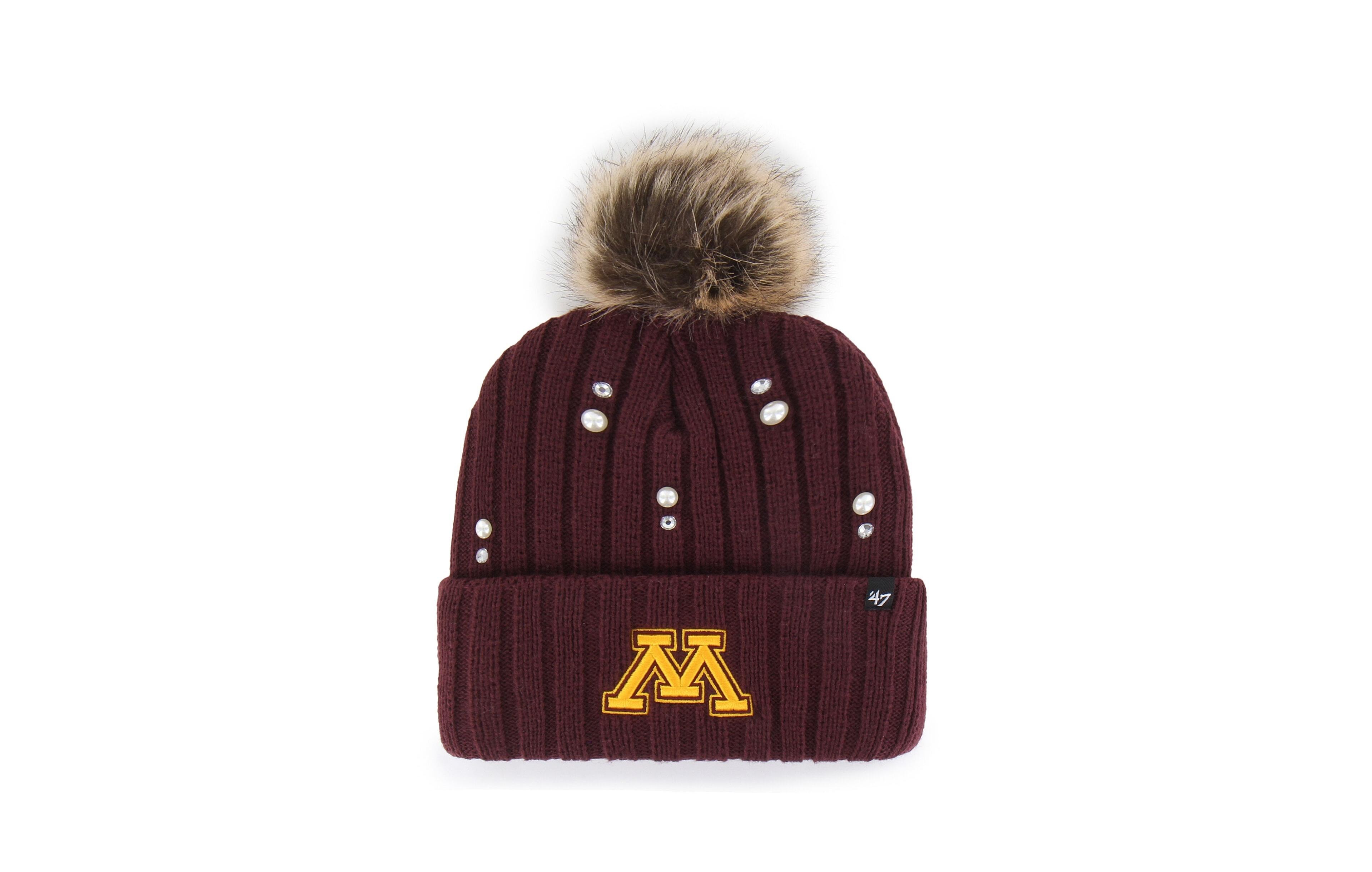 '47 Brand Women's Maroon Minnesota Golden Gophers Pearl Fur Knit Pom Hat