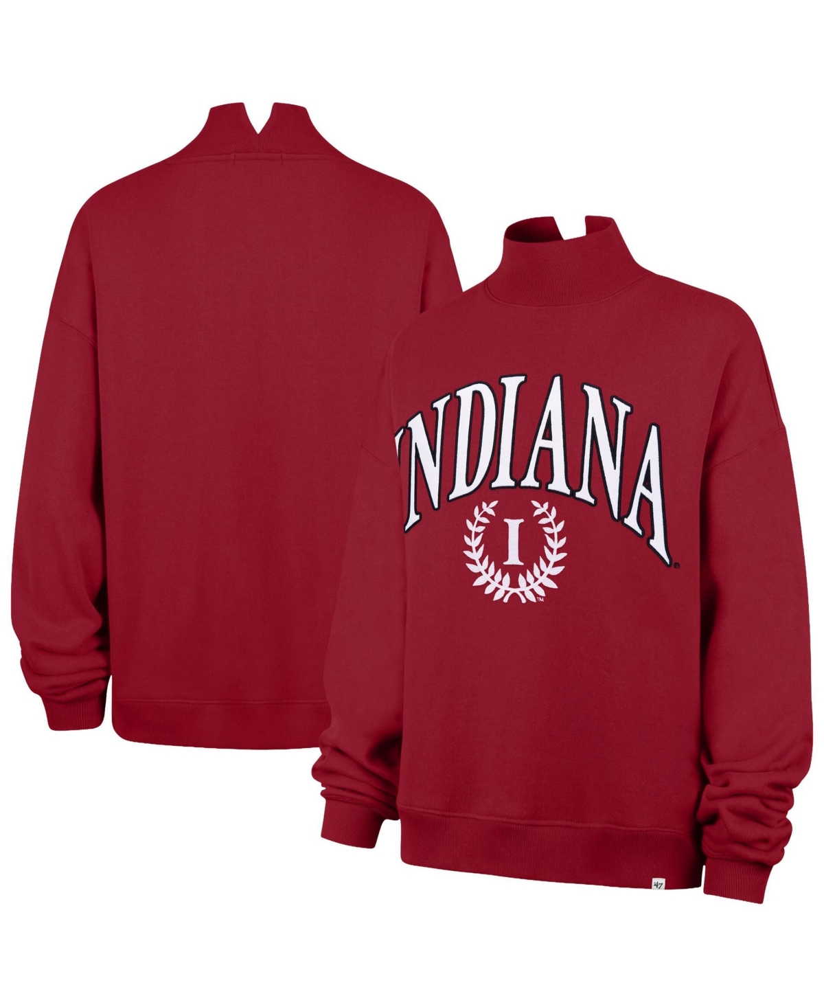 '47 Brand Women's Crimson Indiana Hoosiers Mock Neck Sweatshirt - Crimson