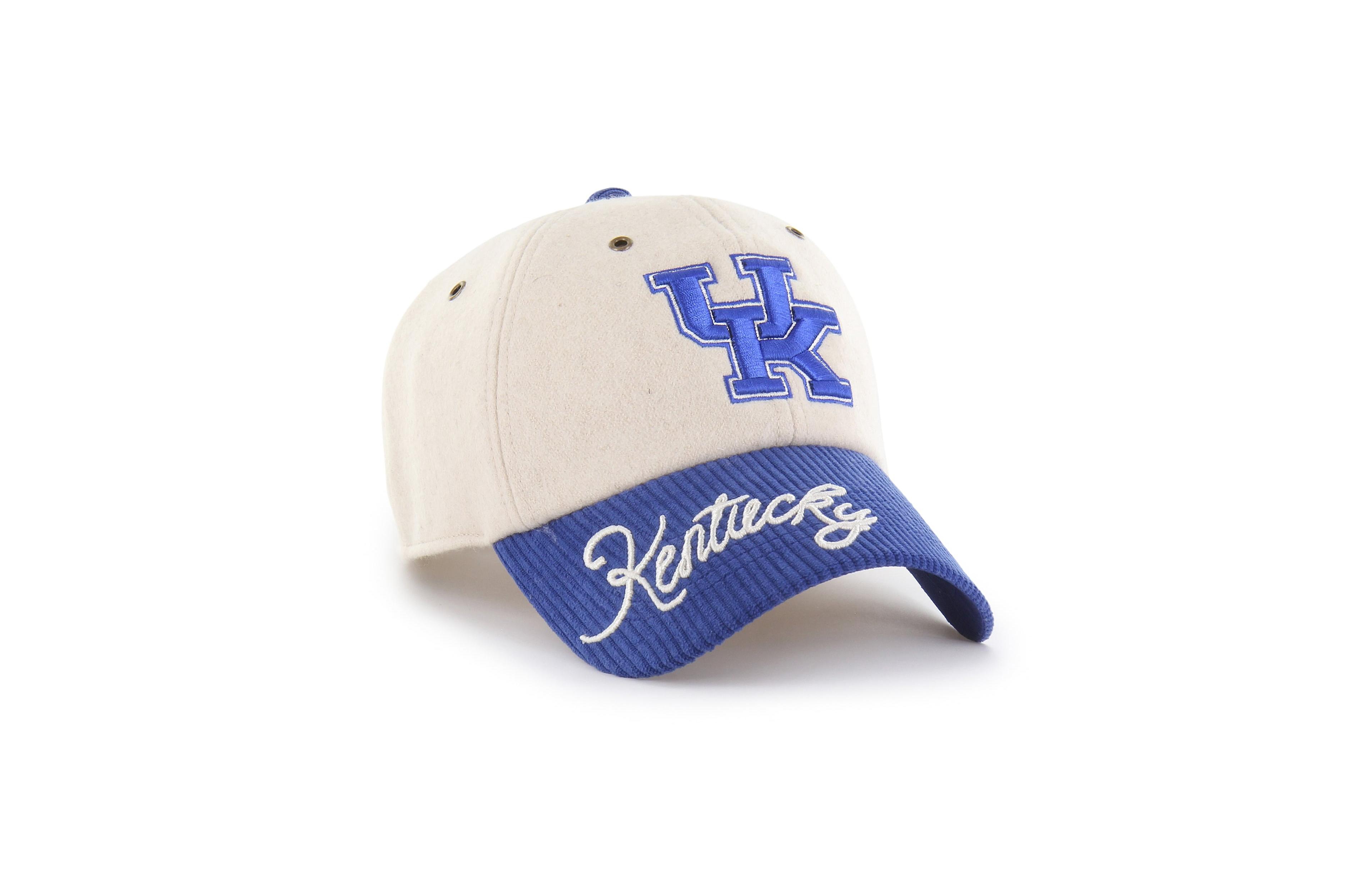 '47 Brand Women's Cream/Royal Kentucky Wildcats Rope Script Clean Up Adjustable Hat