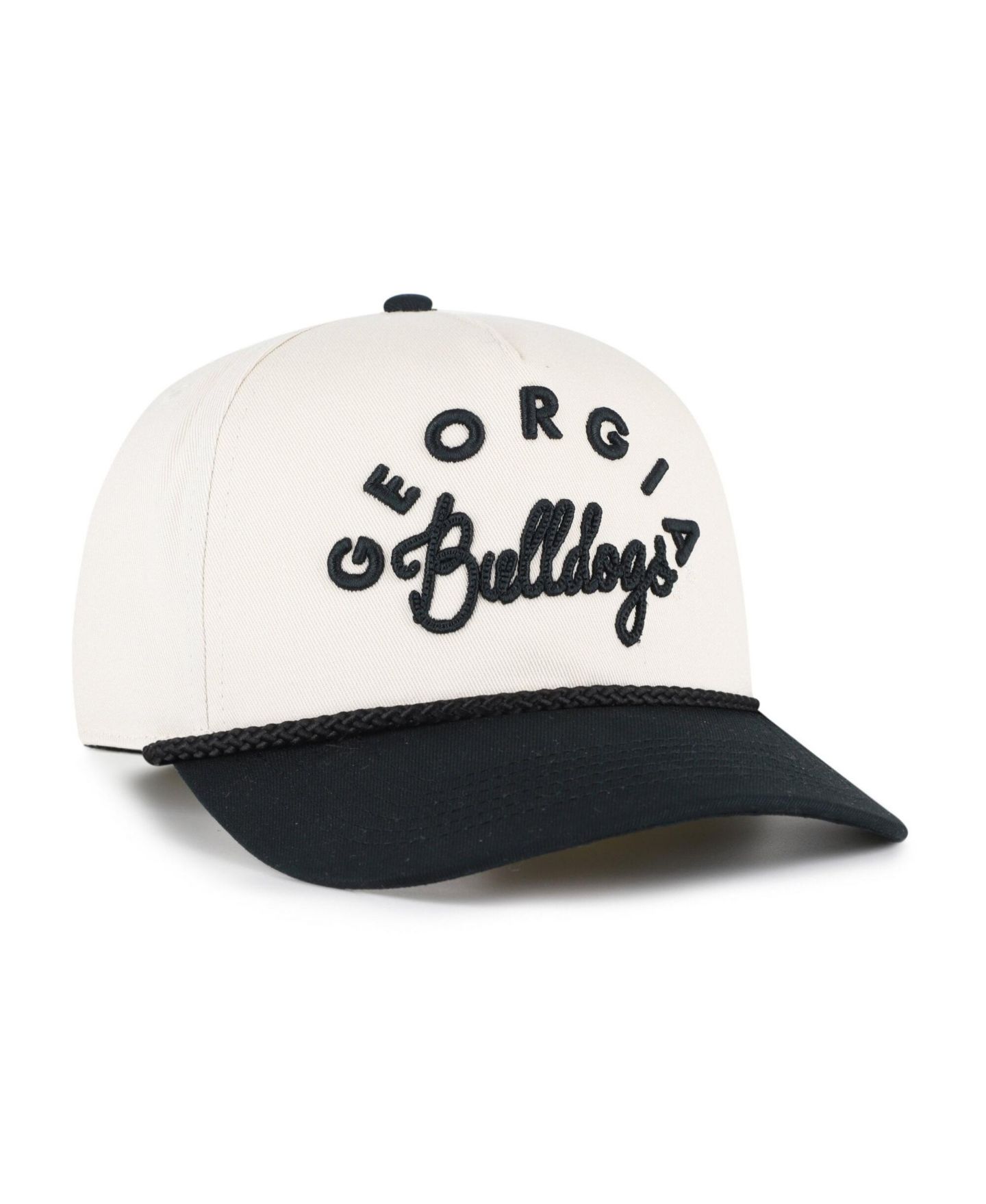 Женская кепка '47 Brand Cream/Black Georgia Bulldogs Rope Script Hitch Adjustable Hat — фото 2