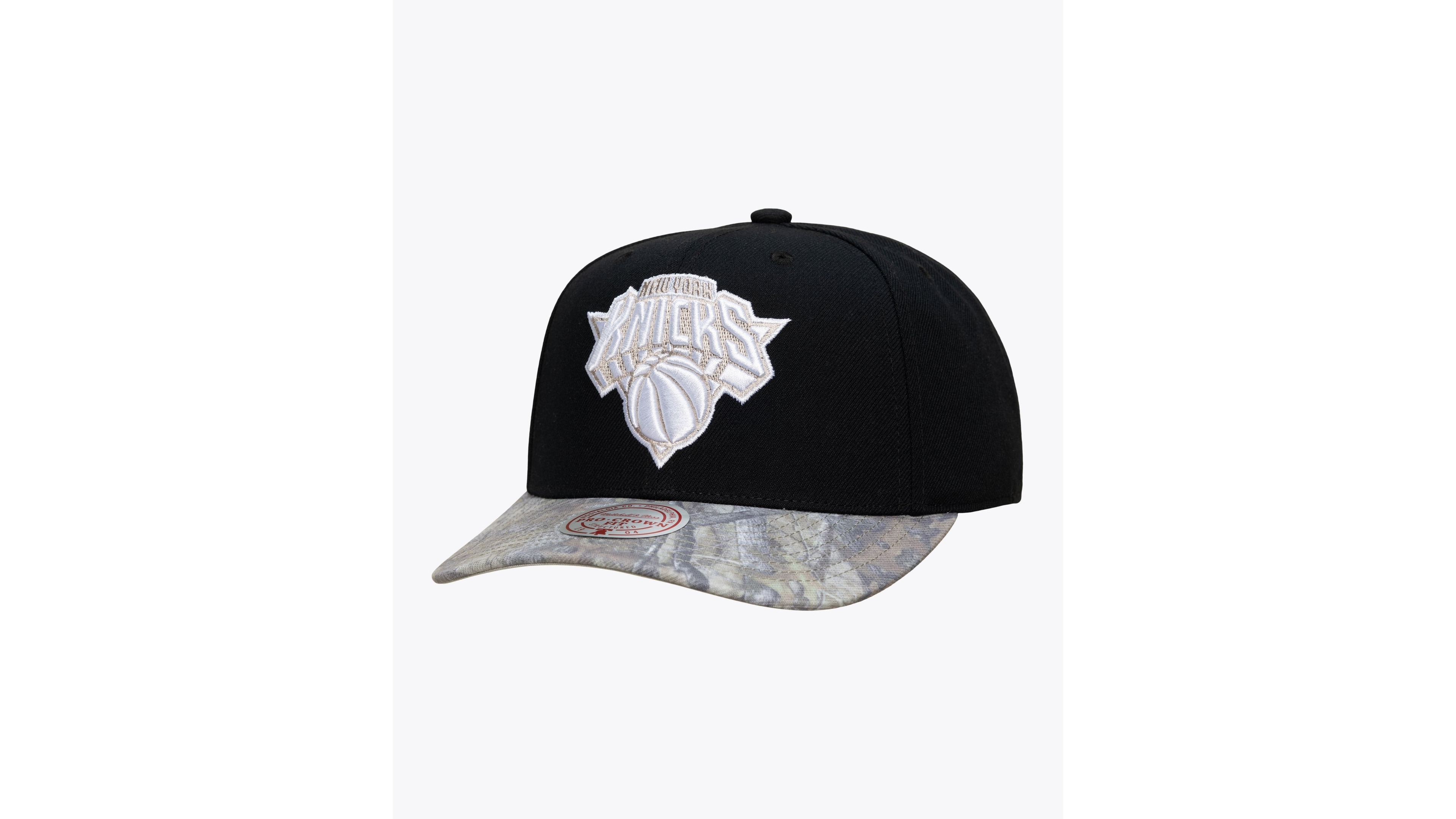 Mitchell & Ness Men's Black/Camo New York Knicks Midnight Timber Pro Crown Snapback Hat
