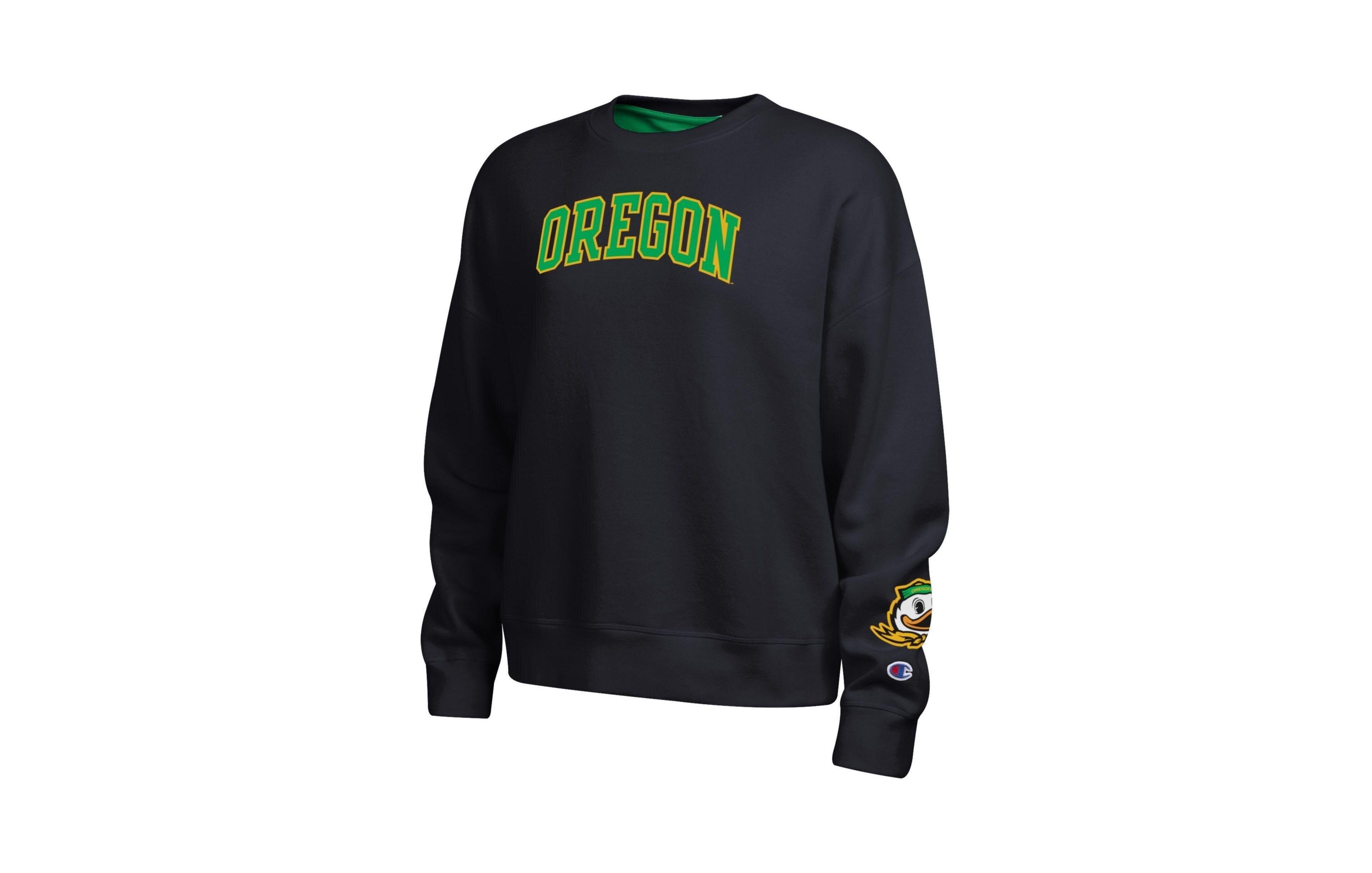 Champion Women's Black Oregon Ducks Fleece Crew Sweatshirt