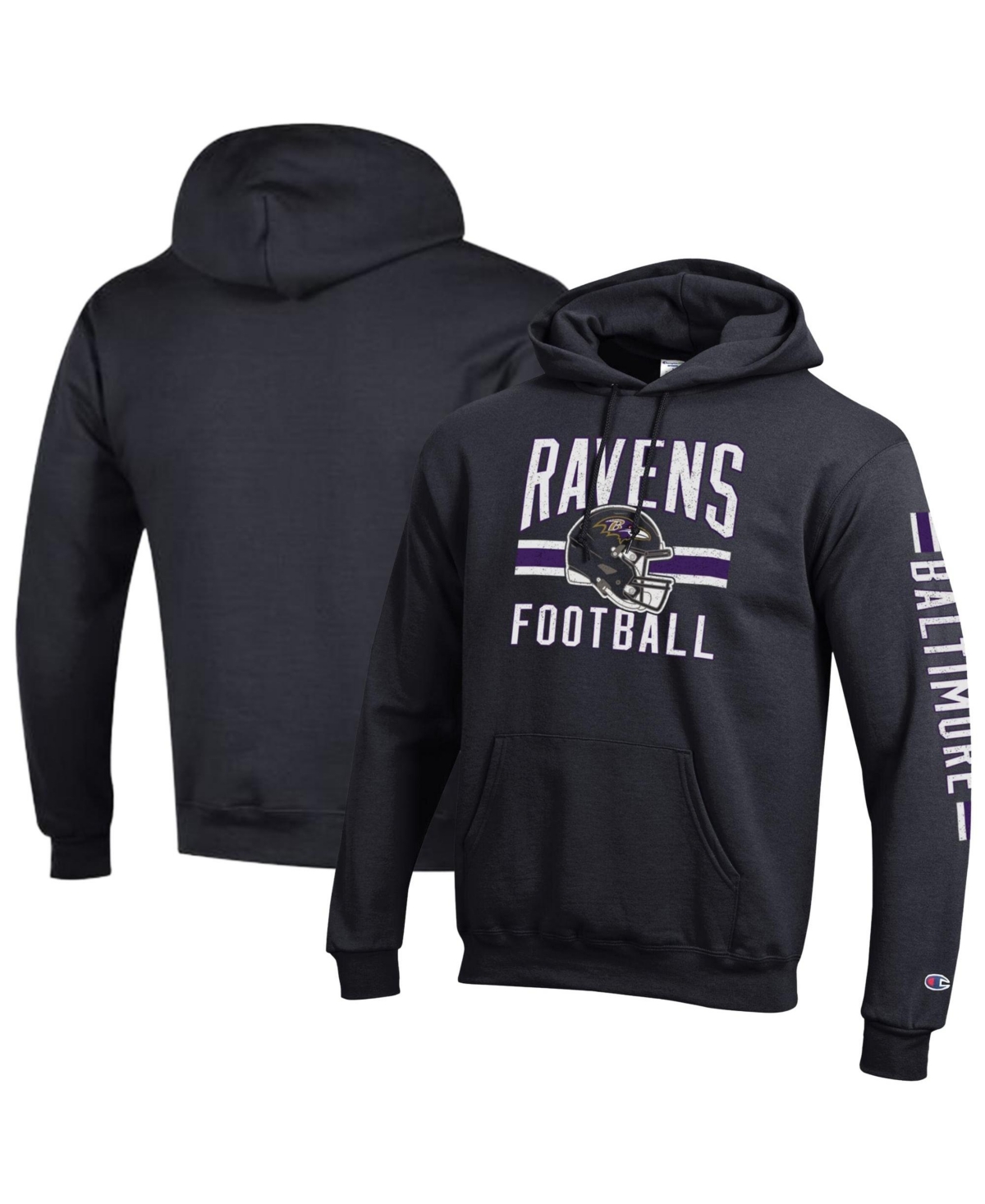 Champion Men's Black Baltimore Ravens Powerblend Hoodie - Black