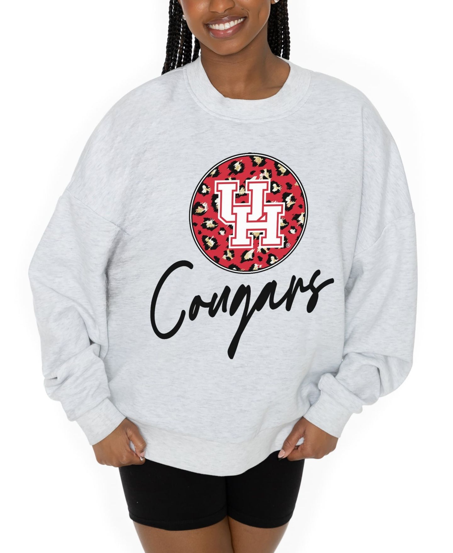 Женская толстовка Gameday Couture Ash Houston Cougars Premium Fleece Pullover — фото 2
