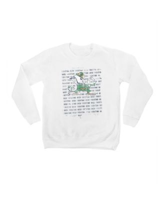 Big Boys' and Girls' White Notre Dame Fighting Irish Bold Type Pullover Sweatshirt