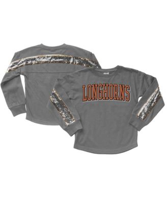 Big Girls' Gray Texas Longhorns Guess Who's Back Long-Sleeve T-Shirt