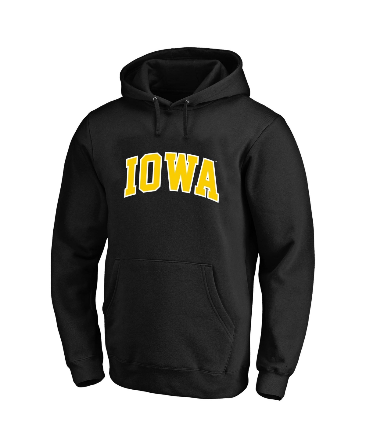 Champion Men's Black Iowa Hawkeyes Arch Over Tackle Twill Hoodie - Black