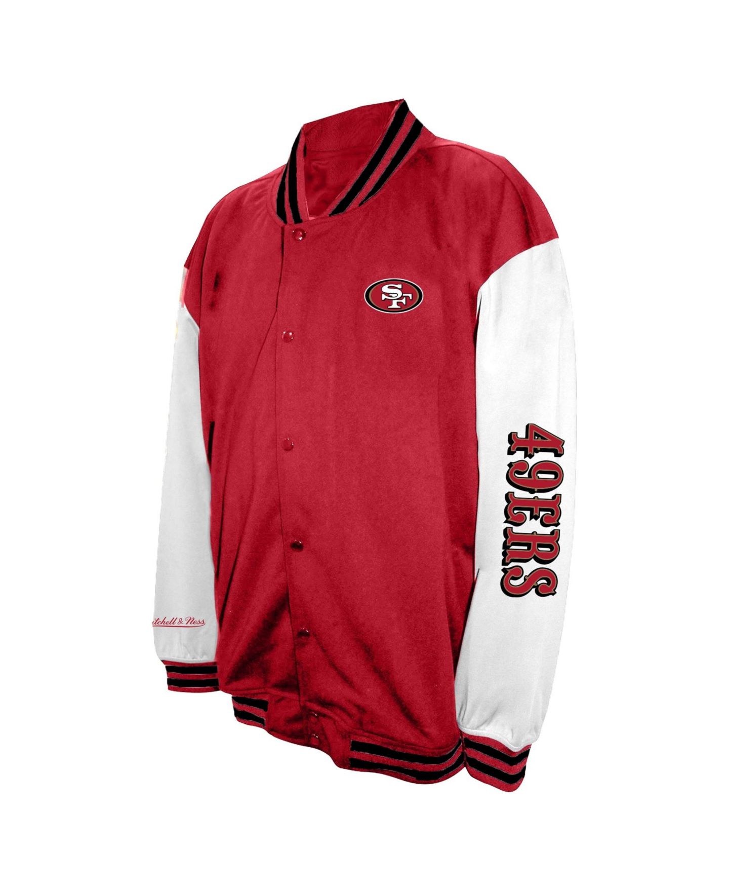 Мужская куртка Profile Scarlet San Francisco 49ers Big & Tall Full-Snap Varsity — фото 2