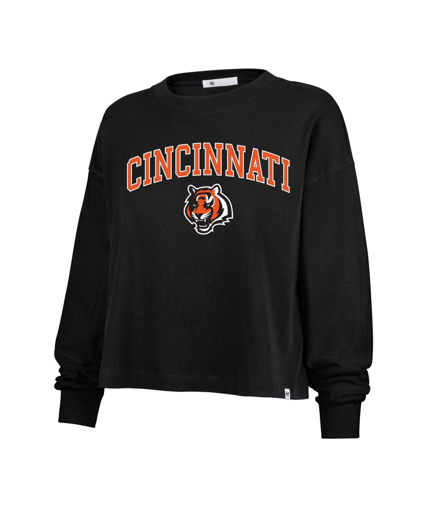Женская футболка '47 Brand Black Cincinnati Bengals Plus Size Sydney Arch Game — фото 1