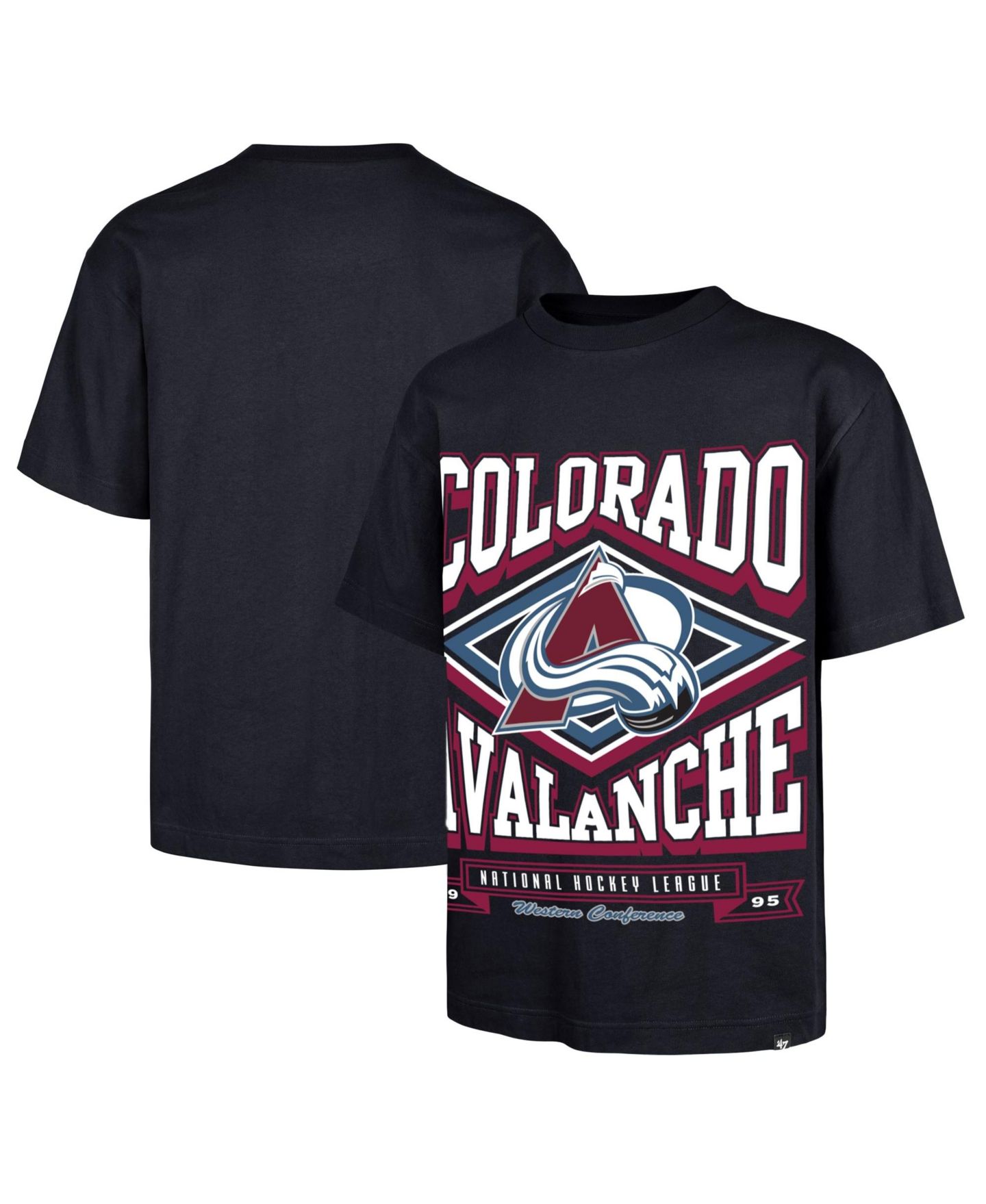 Мужская футболка '47 Brand Navy Colorado Avalanche Foundation Heater — фото 1