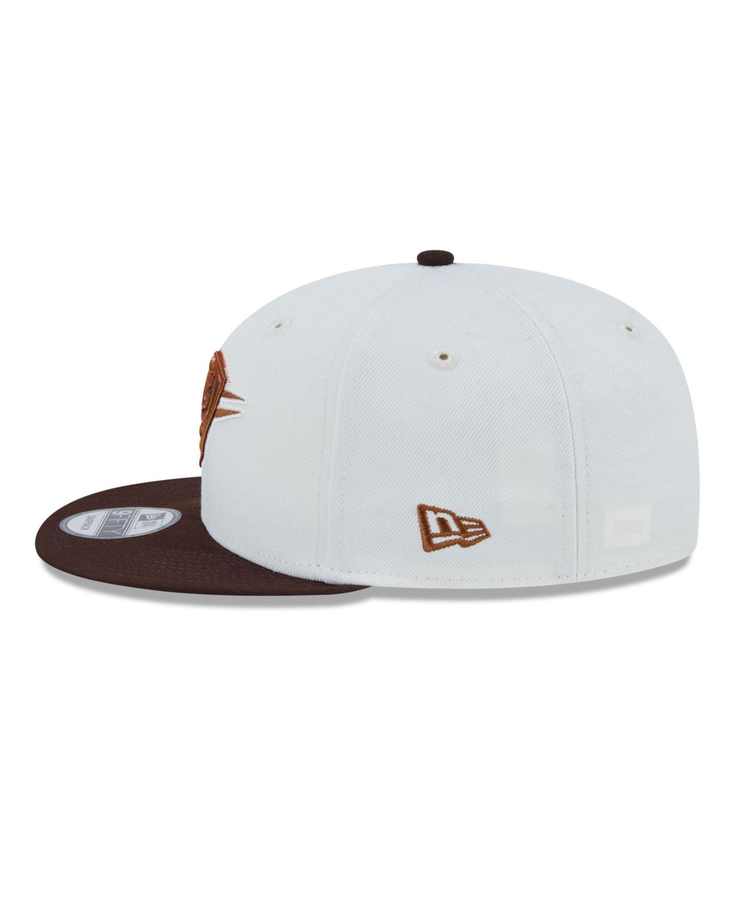 Мужская кепка New Era White Oklahoma City Thunder Pumpkin Spice 9FIFTY Snapback Hat — фото 6