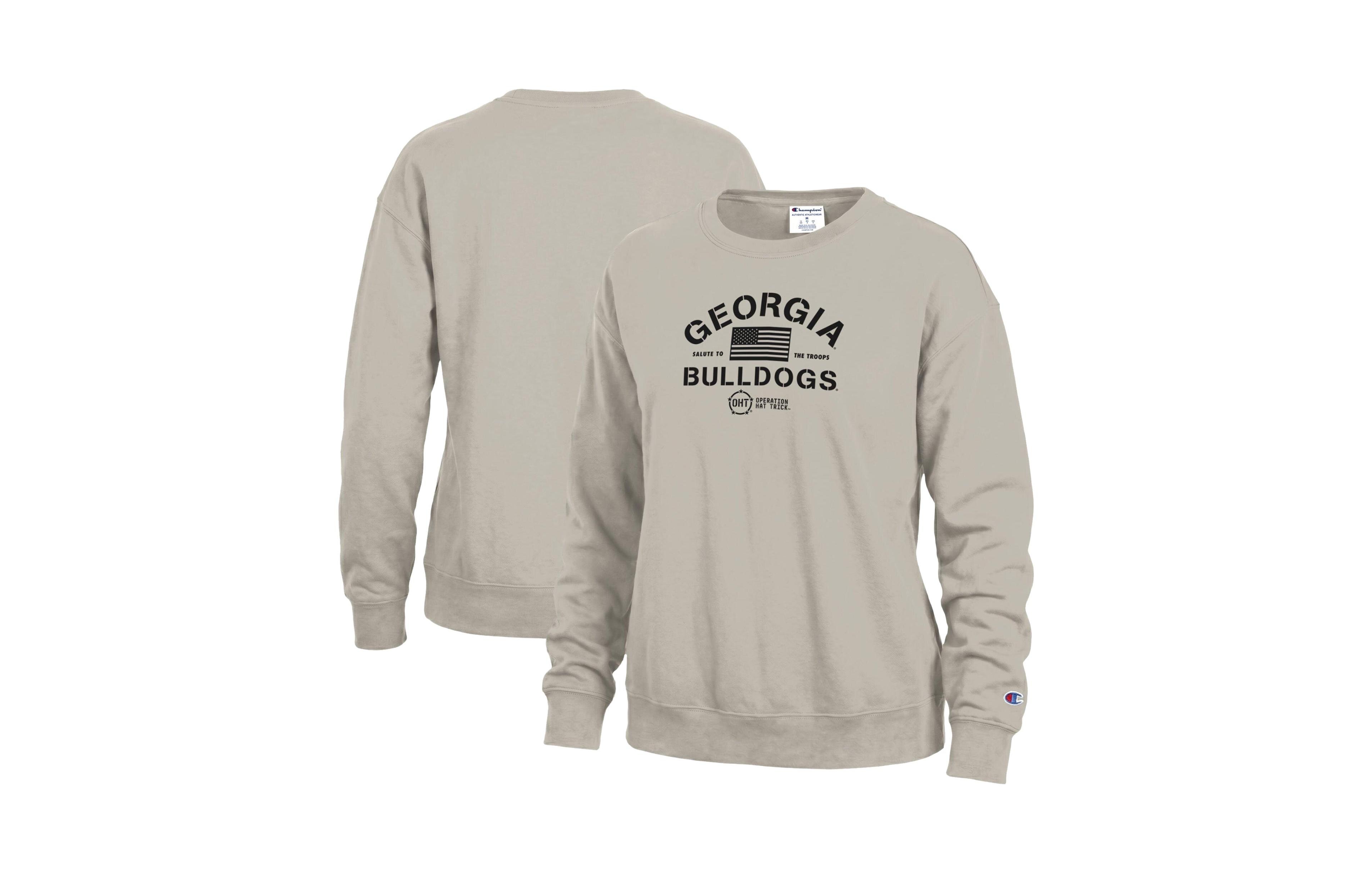 Champion Women's Tan Georgia Bulldogs Operation Hat Trick Powerblend Sweatshirt