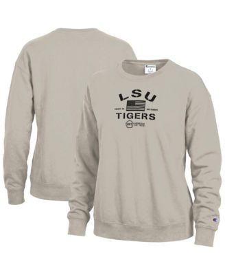 Women's Tan LSU Tigers Operation Hat Trick Powerblend Sweatshirt