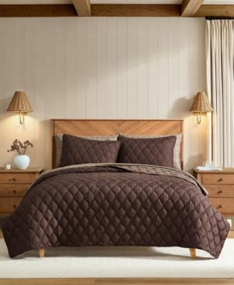 Ogee Stitch Microfiber Quilt Sets
