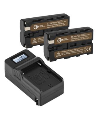 NP-F550 Smart Charger 2-Pack Battery and Charger Bundle for Sony Cameras