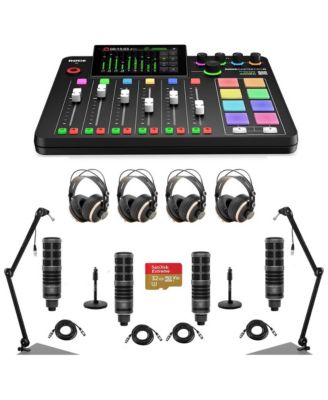 RodeCaster Pro II Production Studio w/TAP300 Mic, Arm, Stand,Headphone